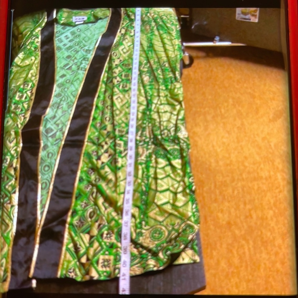 FAD WOMEN 3PC GREEN MULTICOLORED ONE SIZE JACKET SKIRT TANK AFRICAN PRINT SET